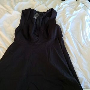 Torrid size 26 black midi dress